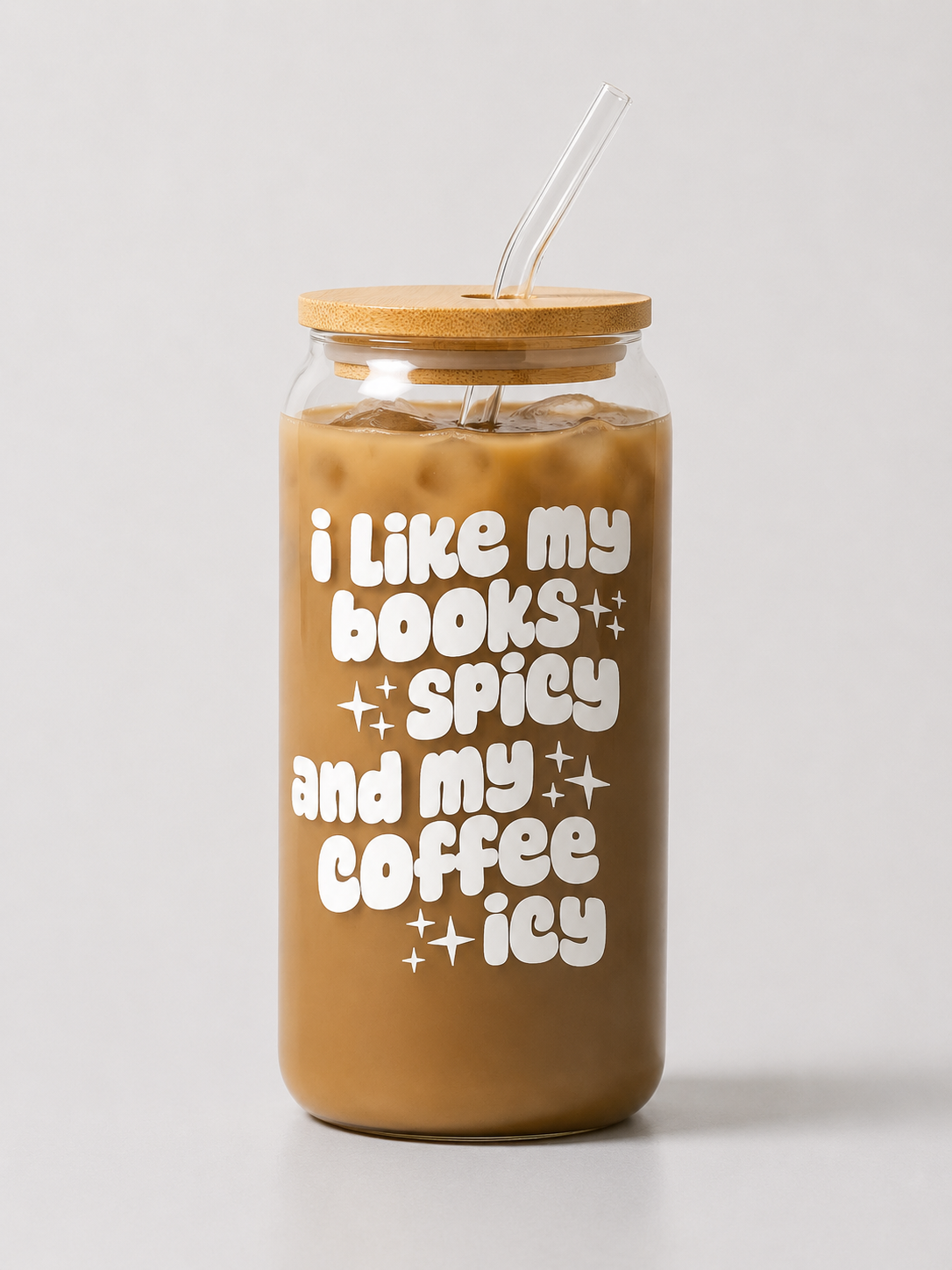 Glas med tryck - Coffee quote