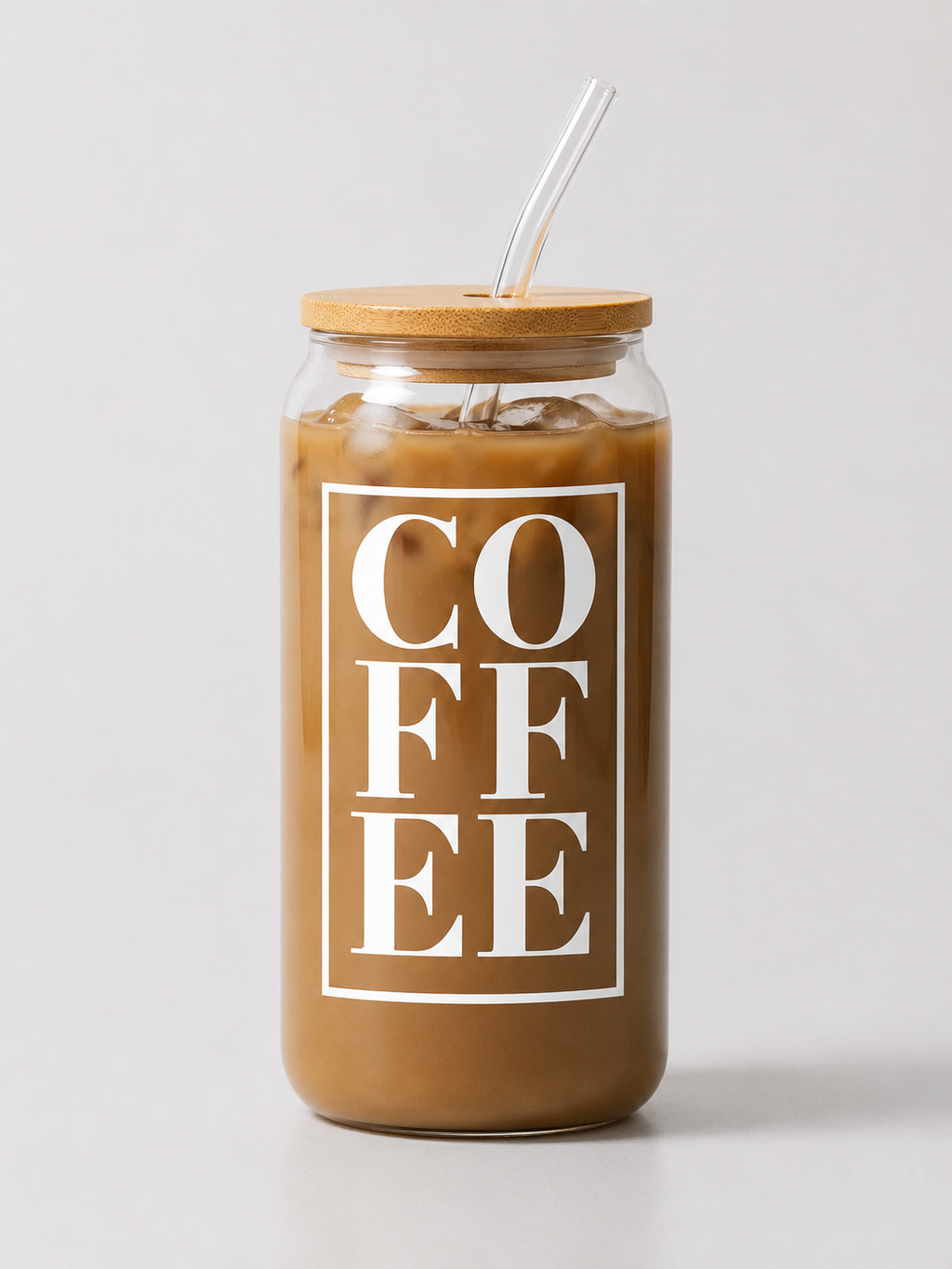 Glas med tryck - Coffee quote