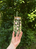 Glas med tryck - Sommarblom