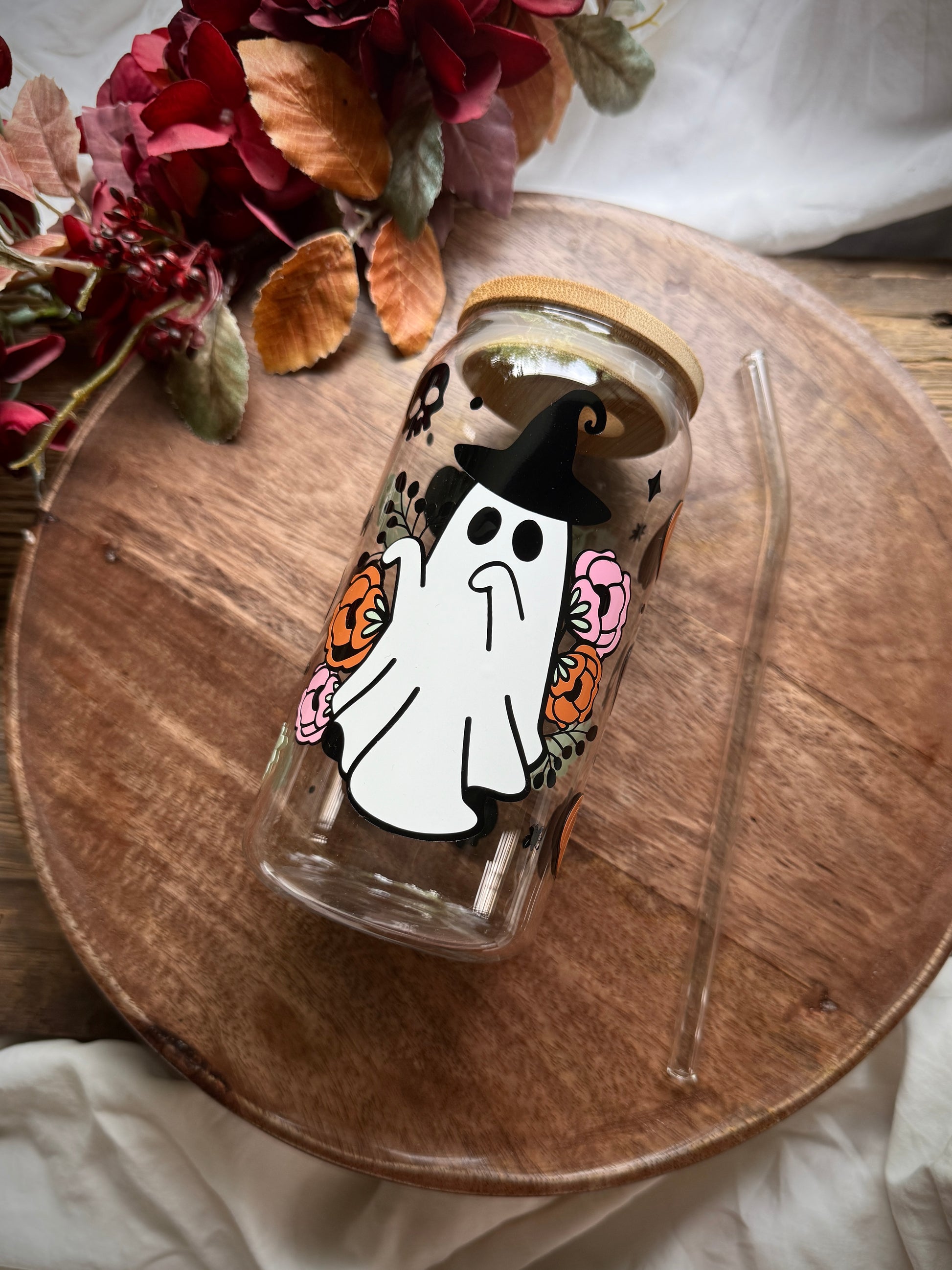 Glas med tryck - Spooky